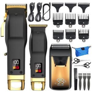 Professional Cordless Electric Hair Clipper | Waterproof, USB Rechargeable & Digital Display