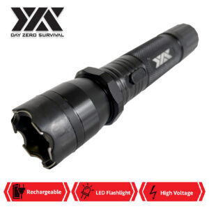 Rechargeable Tactical LED Flashlight & High-Voltage Stun Gun – 2-in-1 Personal Protection